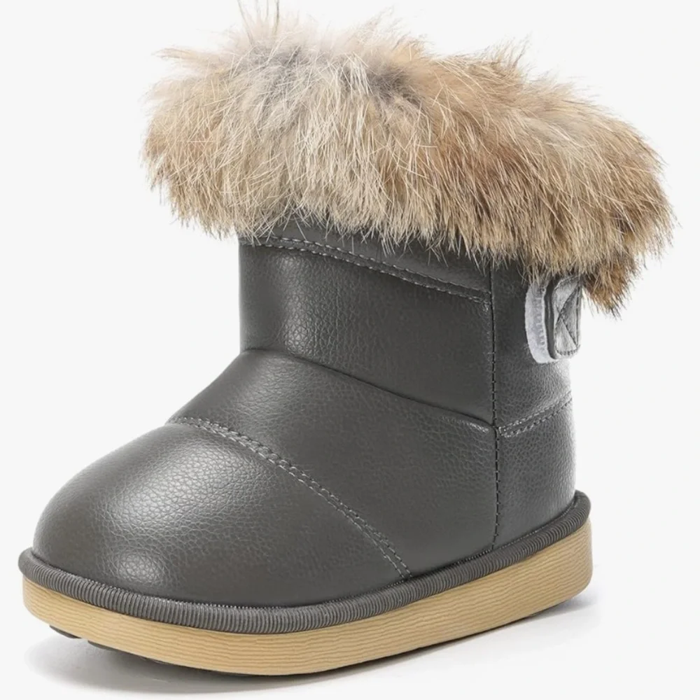 KVbabby Toddler boots Kids Snow Boots Girl's Warm Winter Boots